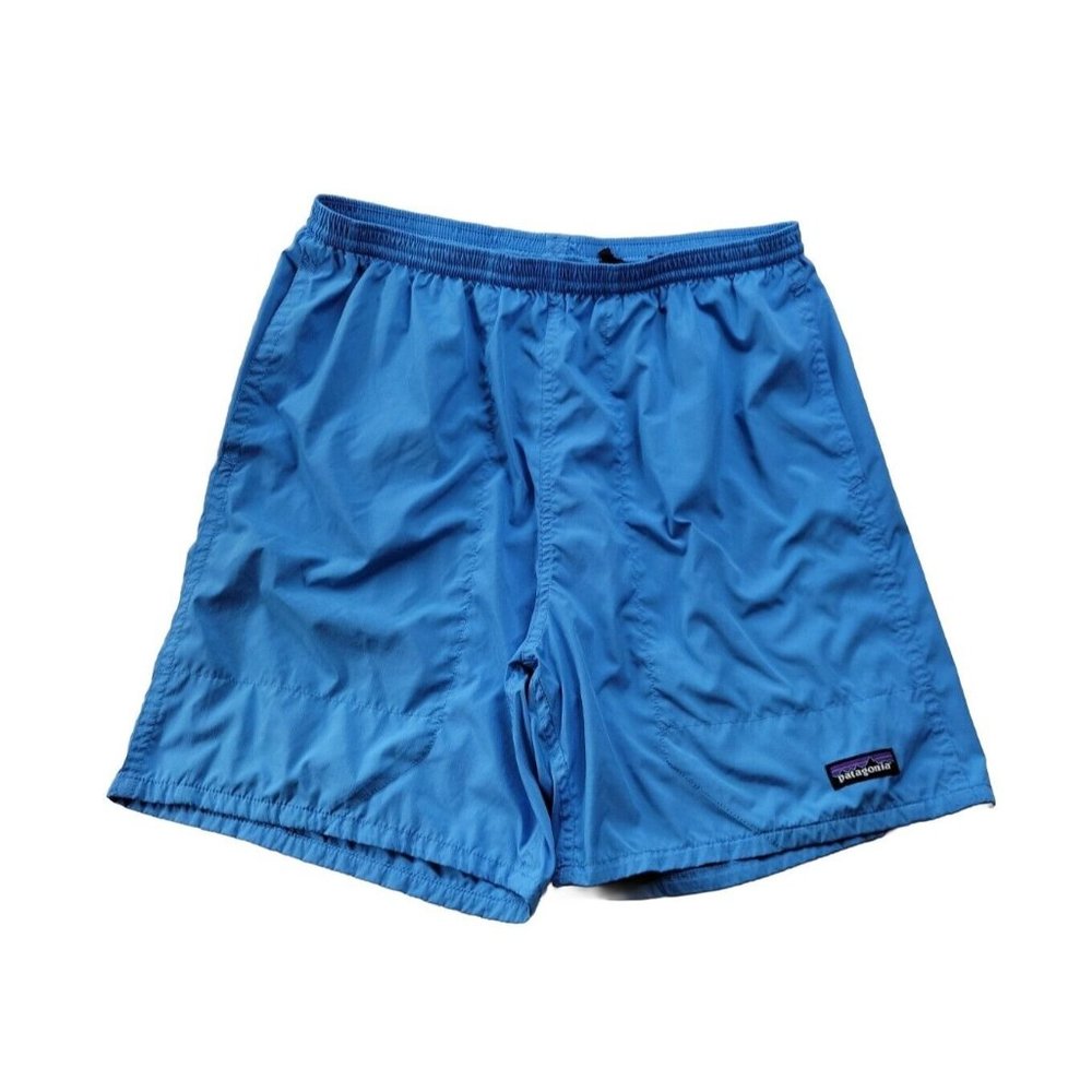 Patagonia Men L Blue Linerless Ripstop Short Baggies Pockets 6.5" - *Read*